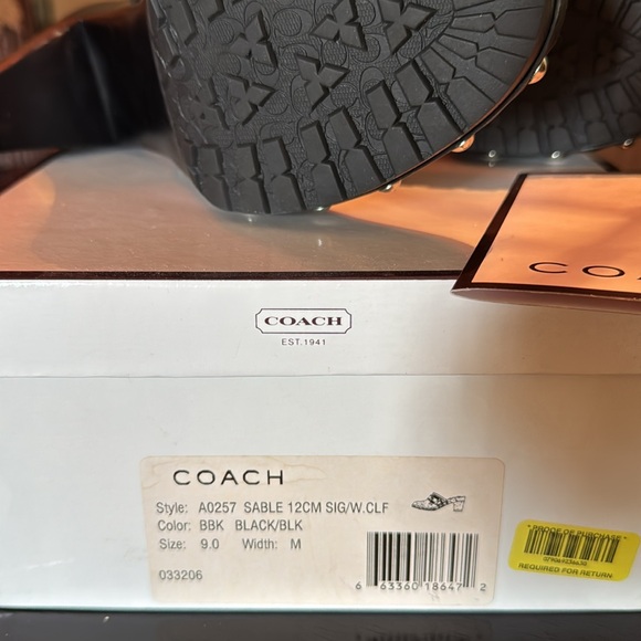Coach clogs black size 9 - Picture 4 of 4